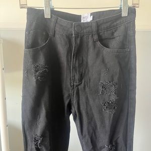 Princess polly Shaye Denim Jeans Black, size 2